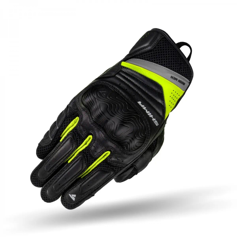 Rękawiczki motocyklowe Shima Rush w kolorze czarno-fluo żółtym