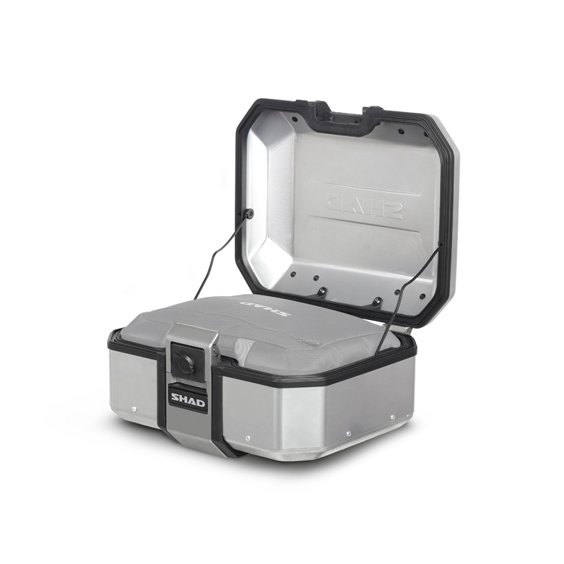 Complete set of SHAD TERRA TR40 adventure saddlebags and SHAD TERRA aluminium 37L topcase, including mounting kit SHAD Ducati Multistrada 1200 V4