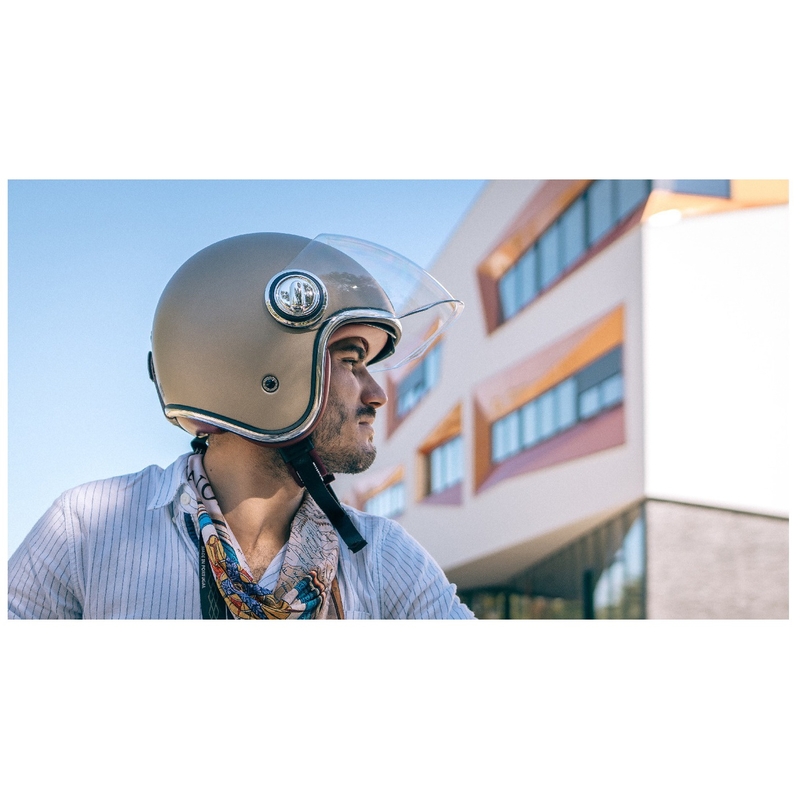 Kask motocyklowy NOX PREMIUM Heritage otwarty, matowo czarny