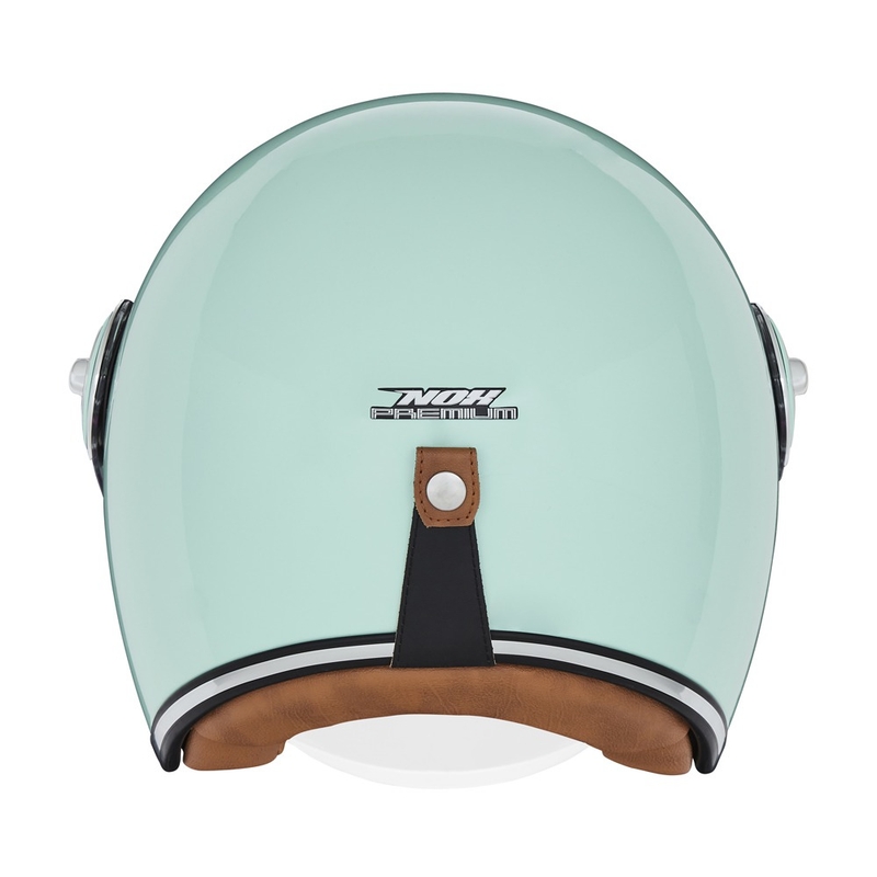 Kask motocyklowy otwarty NOX PREMIUM Heritage pastelowo zielony