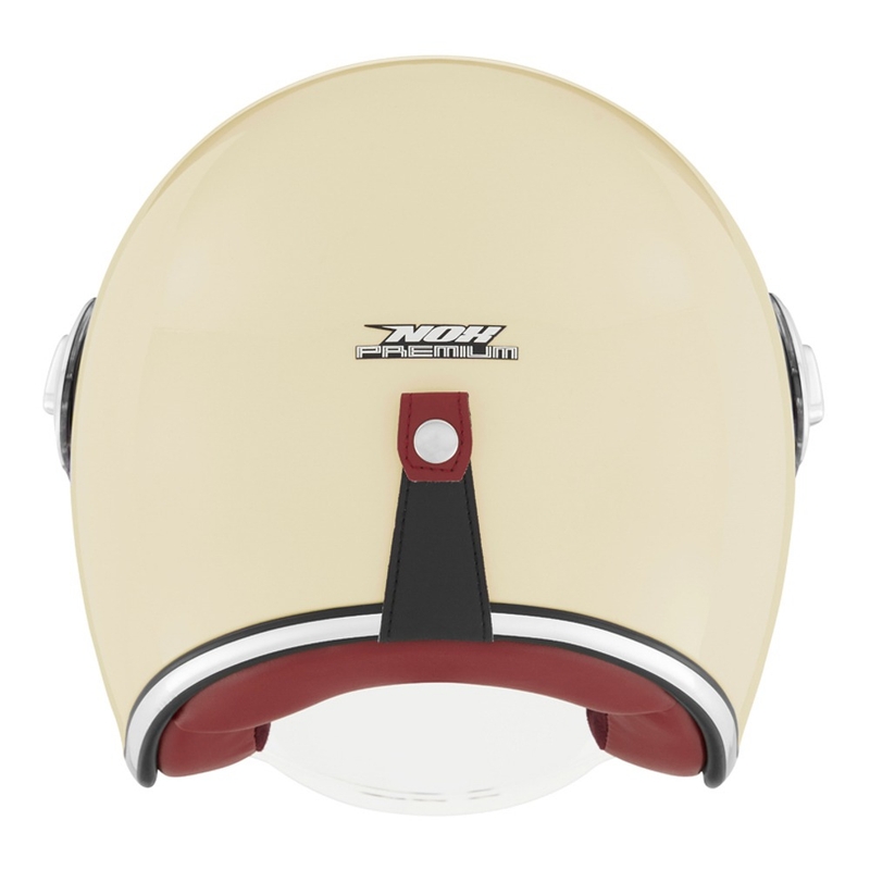 Kask motocyklowy NOX PREMIUM Heritage otwarty, kremowo-biały