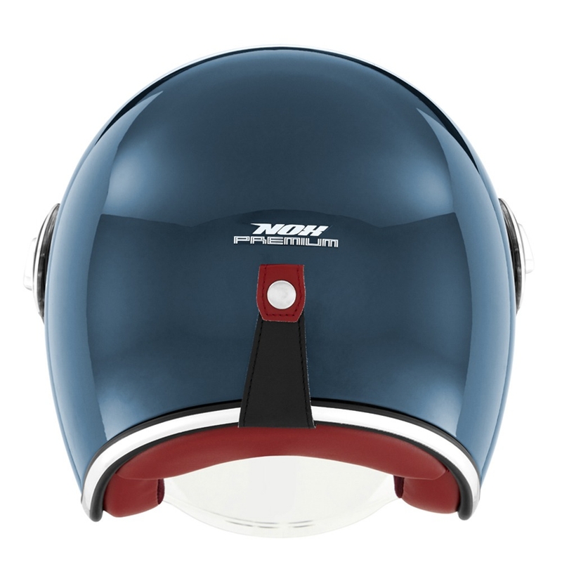 Kask motocyklowy NOX PREMIUM Heritage otwarty, naftowy niebieski