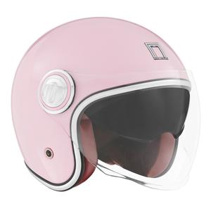 Kask motocyklowy otwarty NOX PREMIUM Heritage w kolorze pastelowego różu