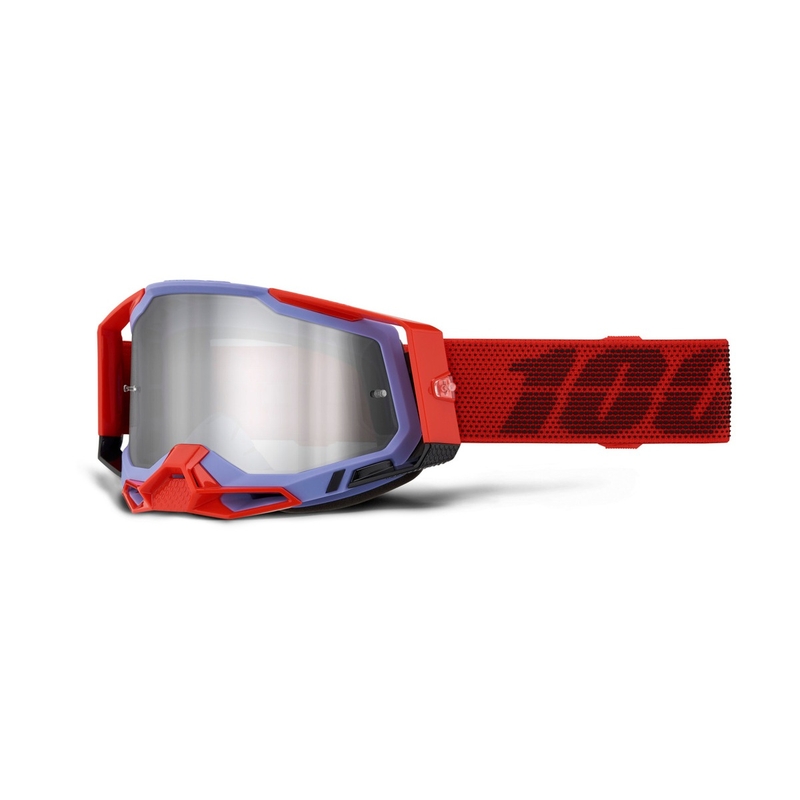 Gogle motocrossowe 100% RACECRAFT 2 Cleat srebrna plexi
