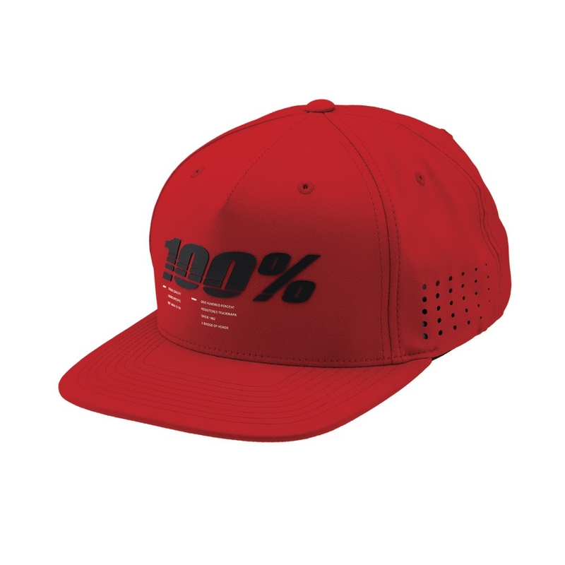 Czapka 100% Drive Snapback czerwona