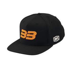 Czapka 100% BB33 Snapback czarno-pomarańczowa