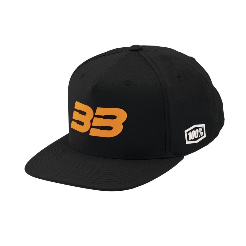 Czapka 100% BB33 Snapback czarno-pomarańczowa