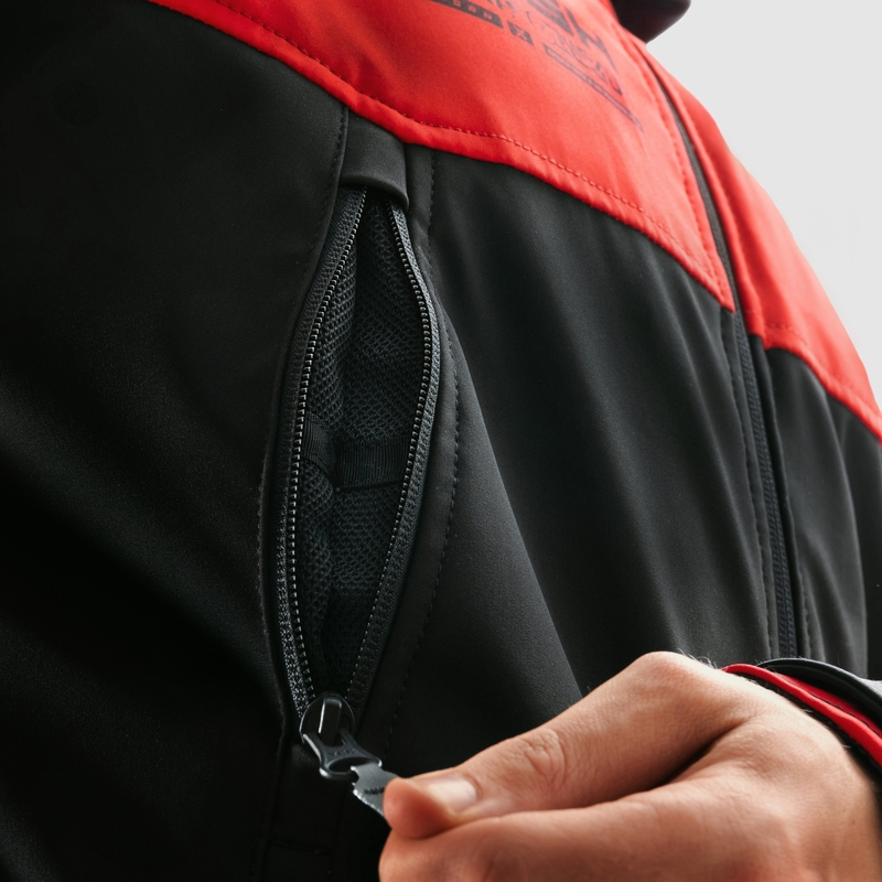 Kurtka motocyklowa typu softshell Rebelhorn Slash czarno-czerwona