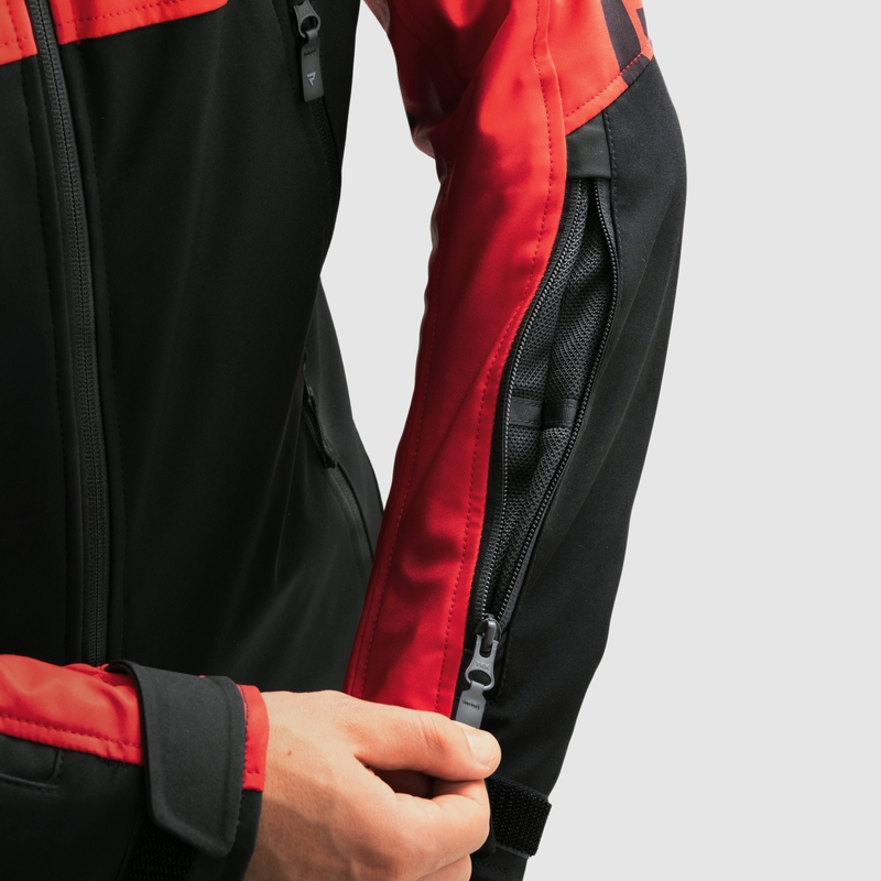 Kurtka motocyklowa typu softshell Rebelhorn Slash czarno-czerwona