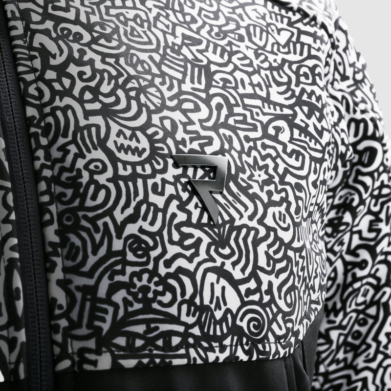 Kurtka motocyklowa typu softshell Rebelhorn Slash Noriaki w kolorze czarno-białym