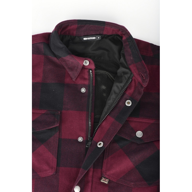 Damska koszulka motocyklowa Oxford Kickback 2.0 czerwono-czarna