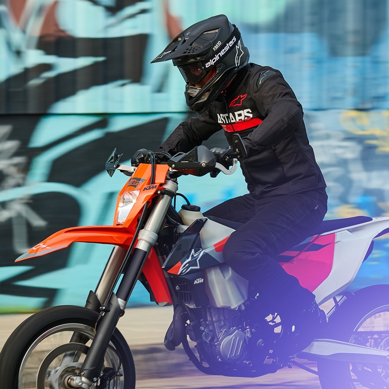 Kurtka motocyklowa Alpinestars SMX Air w kolorze czarno-fluo-czerwonym