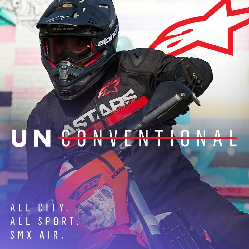 Kurtka motocyklowa Alpinestars SMX Air w kolorze czarno-fluo-czerwonym