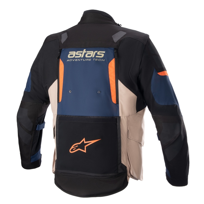 Kurtka motocyklowa Alpinestars Halo Drystar Ciemnoniebiesko-Khaki-Pomarańczowo-Czarna
