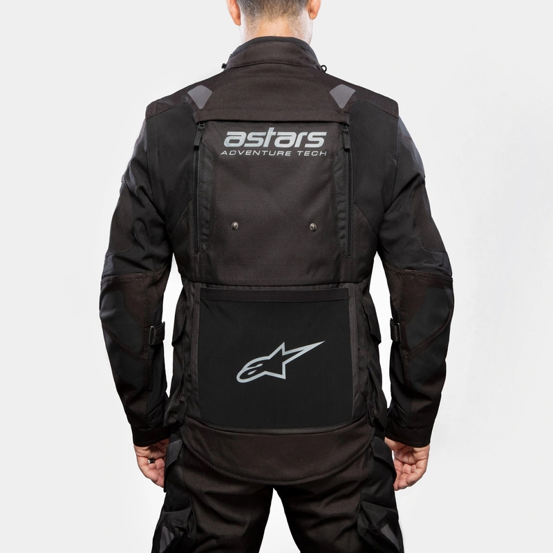 Kurtka motocyklowa Alpinestars Halo Drystar Ciemnoniebiesko-Khaki-Pomarańczowo-Czarna