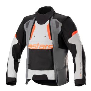 Kurtka motocyklowa Alpinestars Halo Drystar Jasnoszara-Dark Szaro-Czarna-Fluo-Czerwona