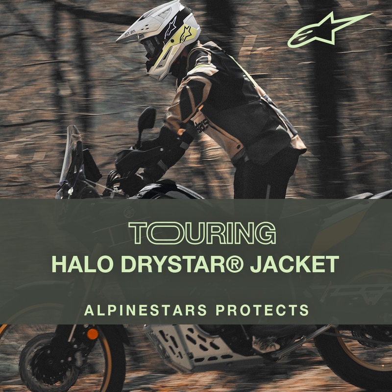 Kurtka motocyklowa Alpinestars Halo Drystar Khaki-Beżowo-Fluo Żółta