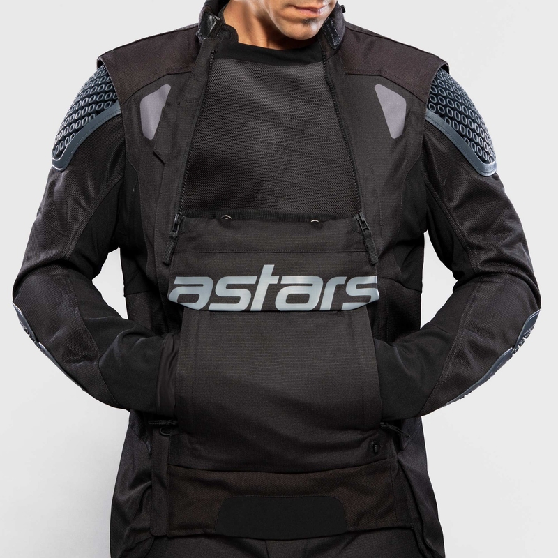 Kurtka motocyklowa Alpinestars Halo Drystar czarno-czarna