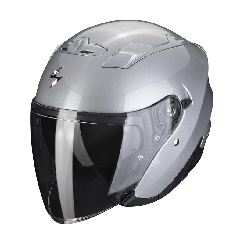 Kask motocyklowy otwarty SCORPION EXO-230 Solid srebrny