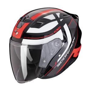 Kask motocyklowy otwarty SCORPION EXO-230 PUL czarno-czerwony