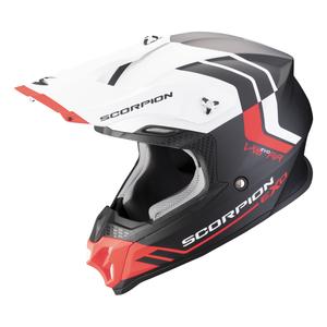 Kask motocrossowy Scorpion VX-16 EVO AIR Fusion matowo-czarno-czerwony