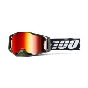 Gogle motocrossowe 100% - USA ARMEGA Soledad czerwona plexi