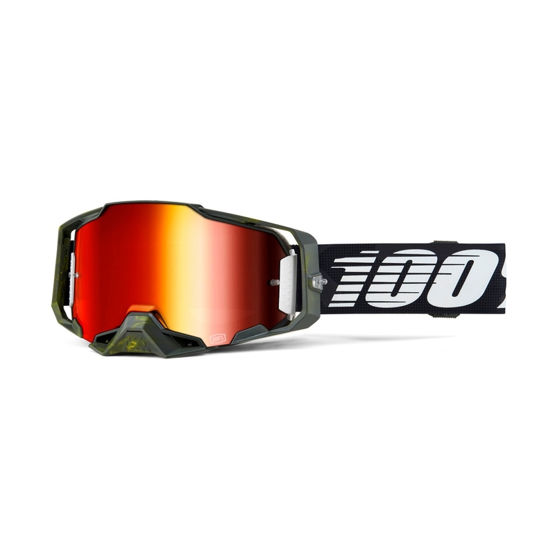 Gogle motocrossowe 100% - USA ARMEGA Soledad czerwona plexi