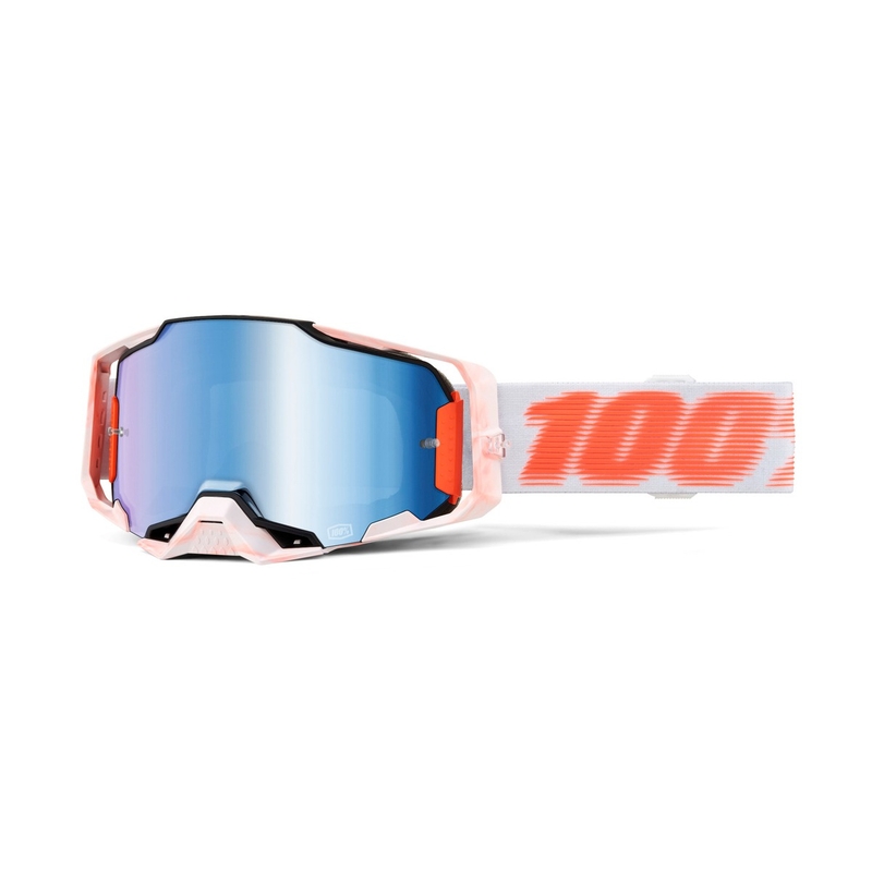 Gogle motocrossowe 100% - USA ARMEGA Tubular niebieska plexi