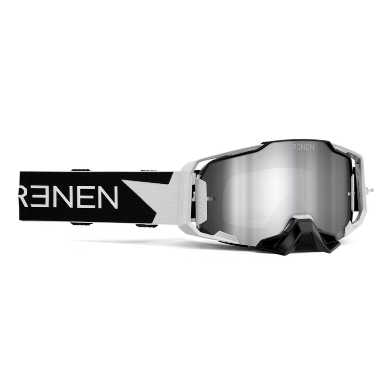 Gogle motocrossowe 100% - USA ARMEGA Renen srebrna plexi