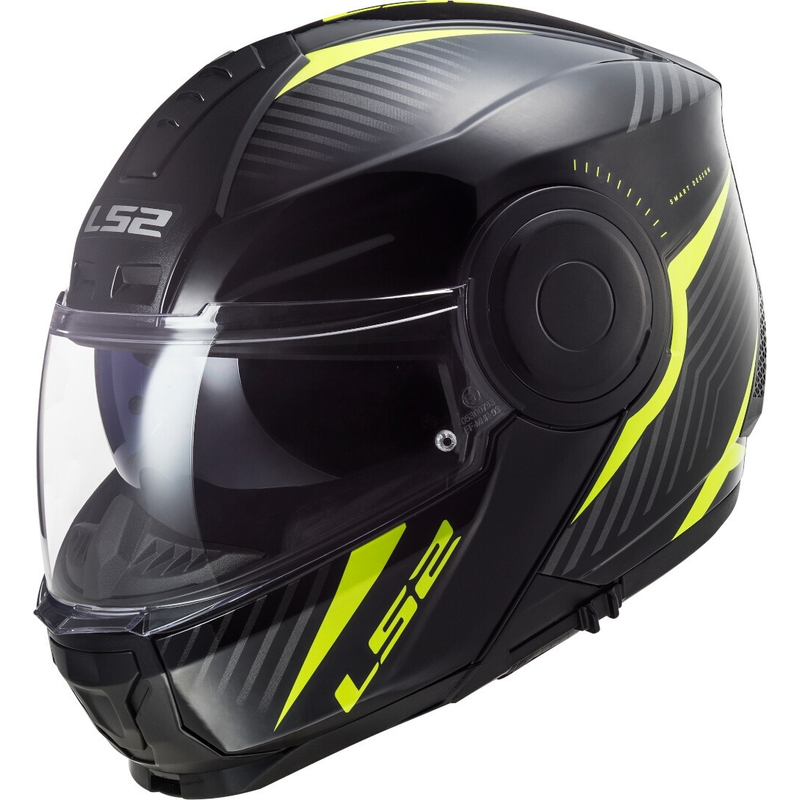 Kask motocyklowy składany LS2 FF902 Scope Skid czarno-fluo żółty - II. jakość