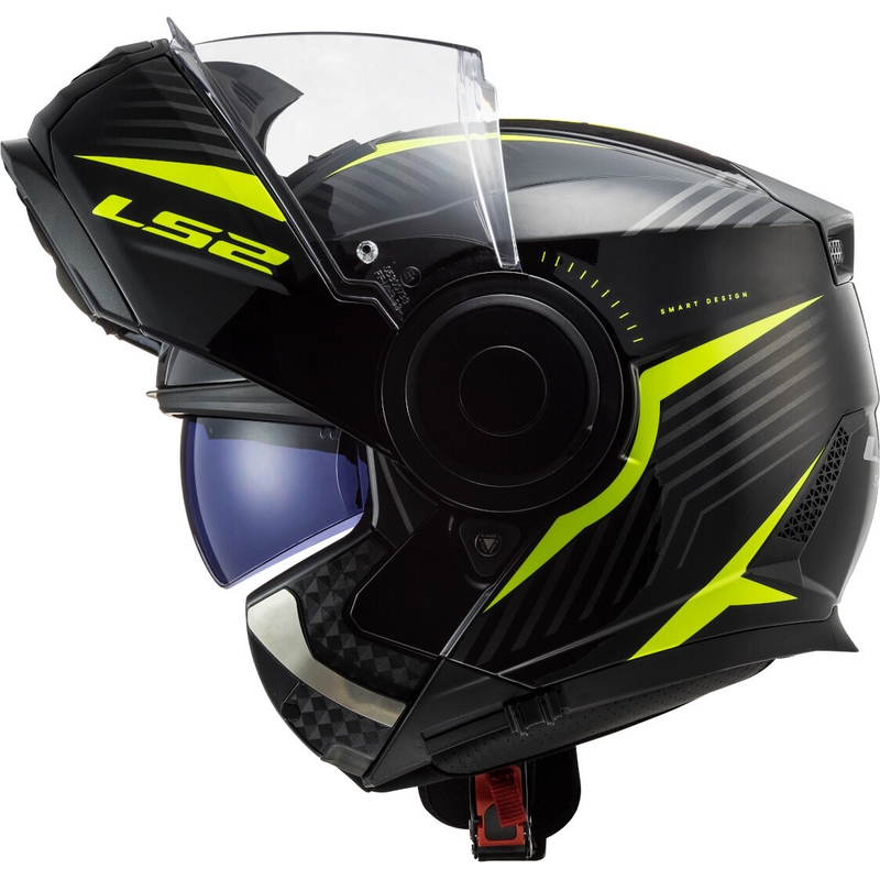 Kask motocyklowy składany LS2 FF902 Scope Skid czarno-fluo żółty - II. jakość