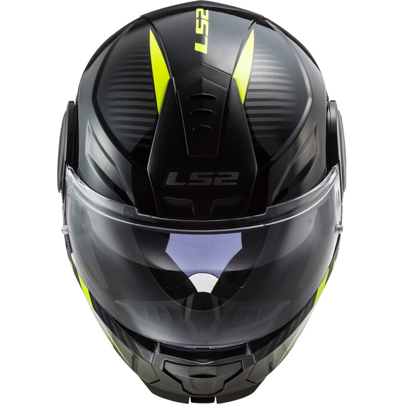 Kask motocyklowy składany LS2 FF902 Scope Skid czarno-fluo żółty - II. jakość