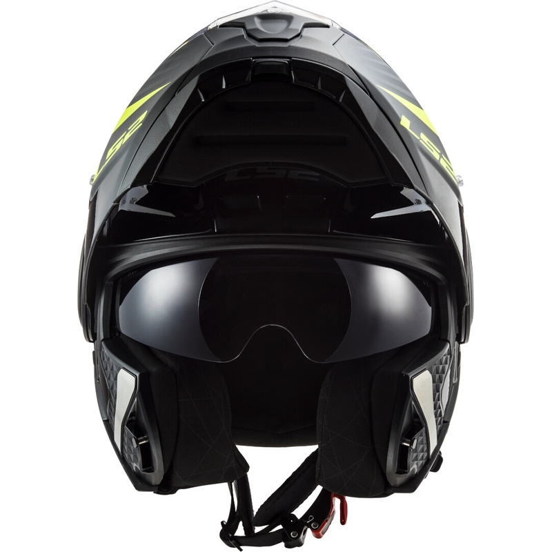 Kask motocyklowy składany LS2 FF902 Scope Skid czarno-fluo żółty - II. jakość