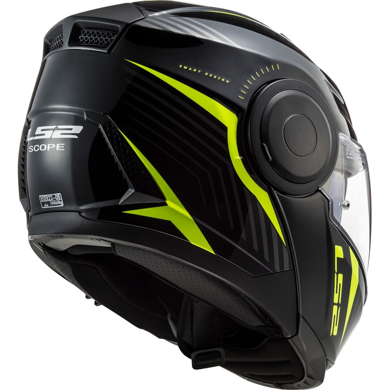 Kask motocyklowy składany LS2 FF902 Scope Skid czarno-fluo żółty - II. jakość