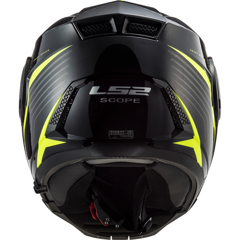 Kask motocyklowy składany LS2 FF902 Scope Skid czarno-fluo żółty - II. jakość