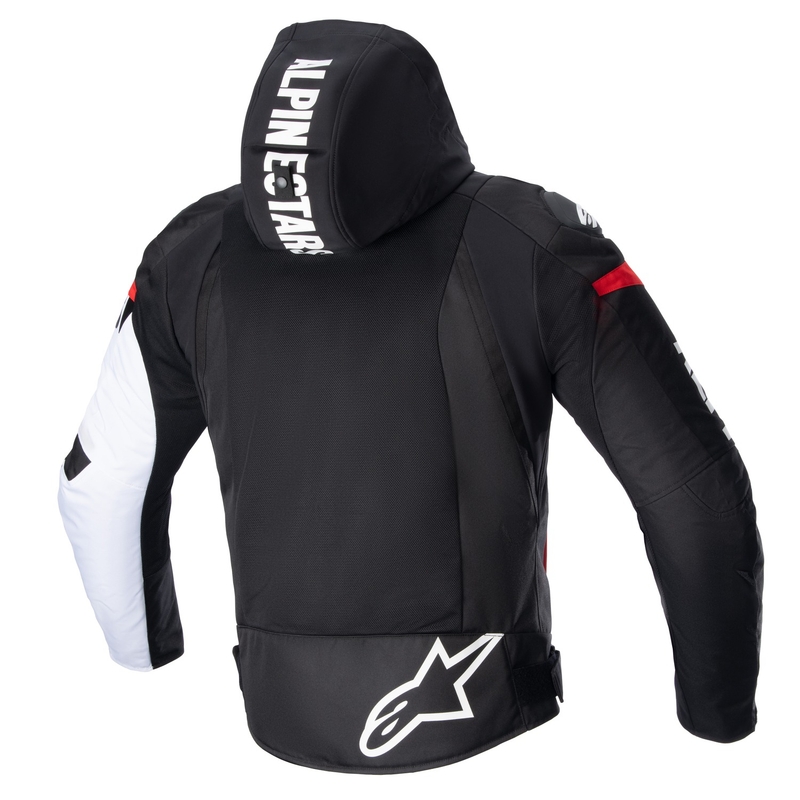 Kurtka motocyklowa Alpinestars Zaca Air wodoodporna czarno-biało-fluo czerwona