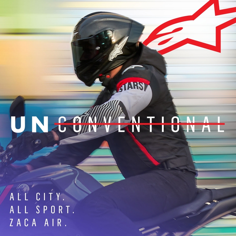 Kurtka motocyklowa Alpinestars Zaca Air wodoodporna czarno-biało-fluo czerwona