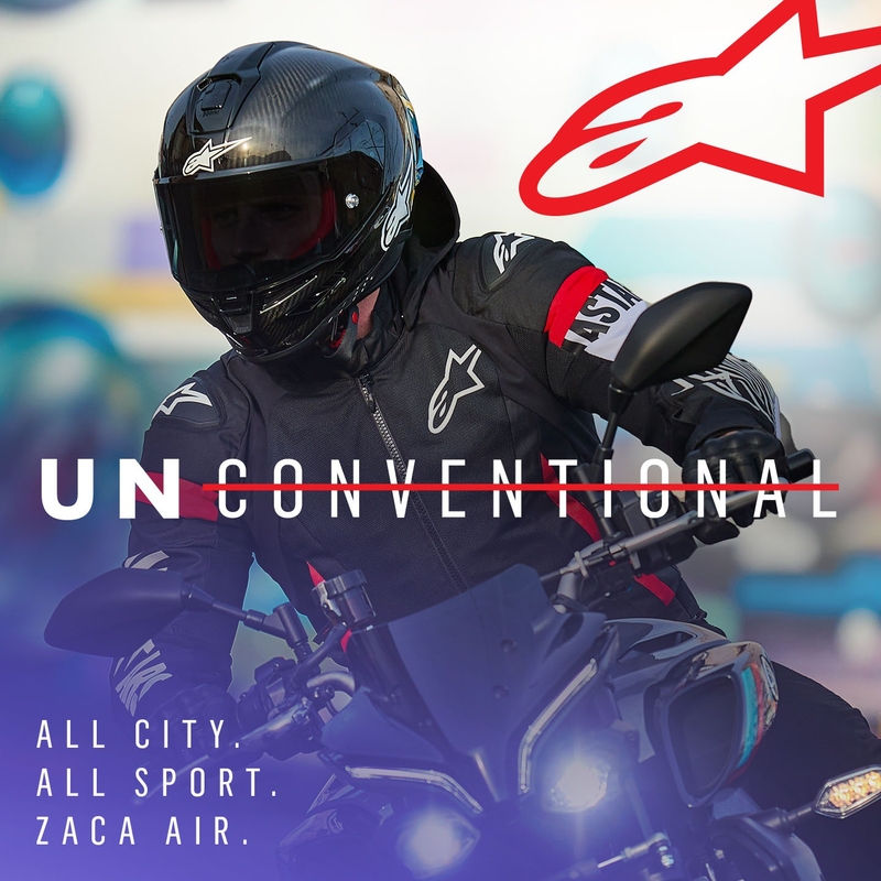 Kurtka motocyklowa Alpinestars Zaca Air wodoodporna czarno-biało-fluo czerwona