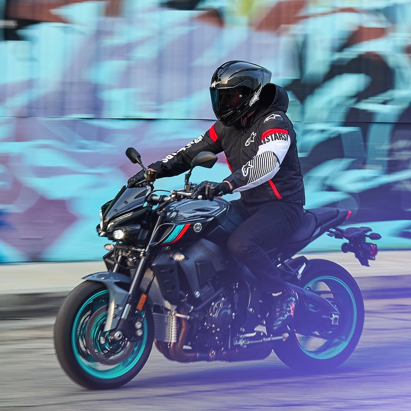 Kurtka motocyklowa Alpinestars Zaca Air wodoodporna czarno-biało-fluo czerwona