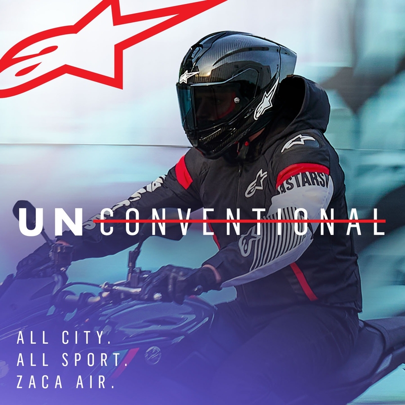 Kurtka motocyklowa Alpinestars Zaca Air wodoodporna czarno-biało-fluo czerwona
