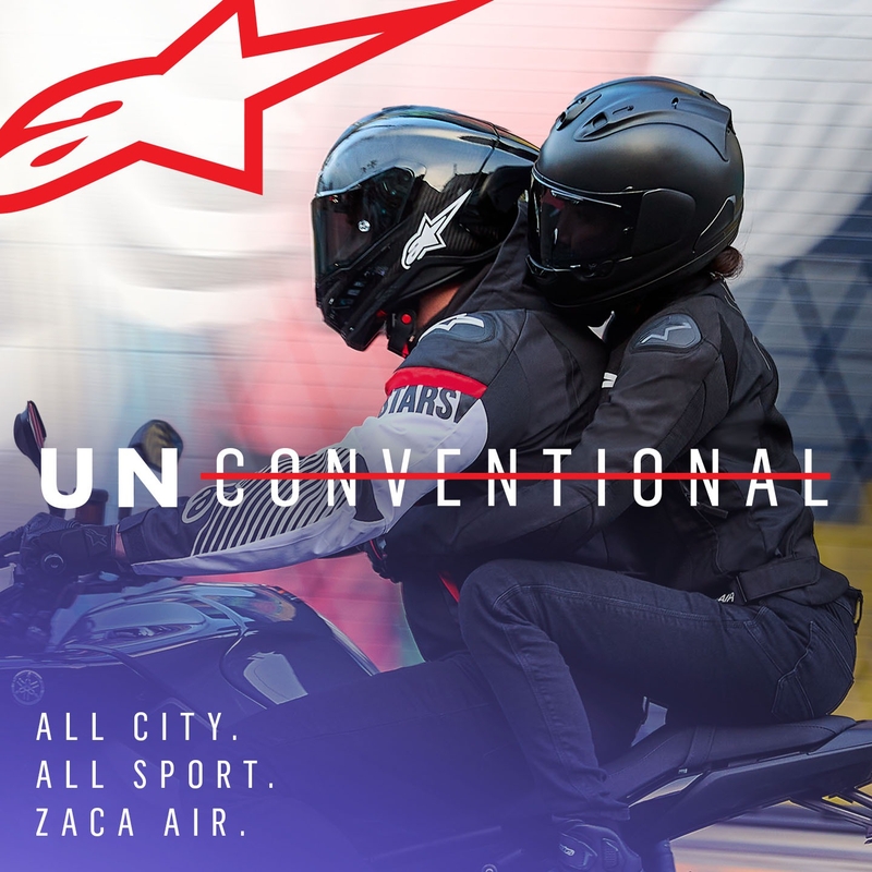 Kurtka motocyklowa Alpinestars Zaca Air wodoodporna czarno-biało-fluo czerwona