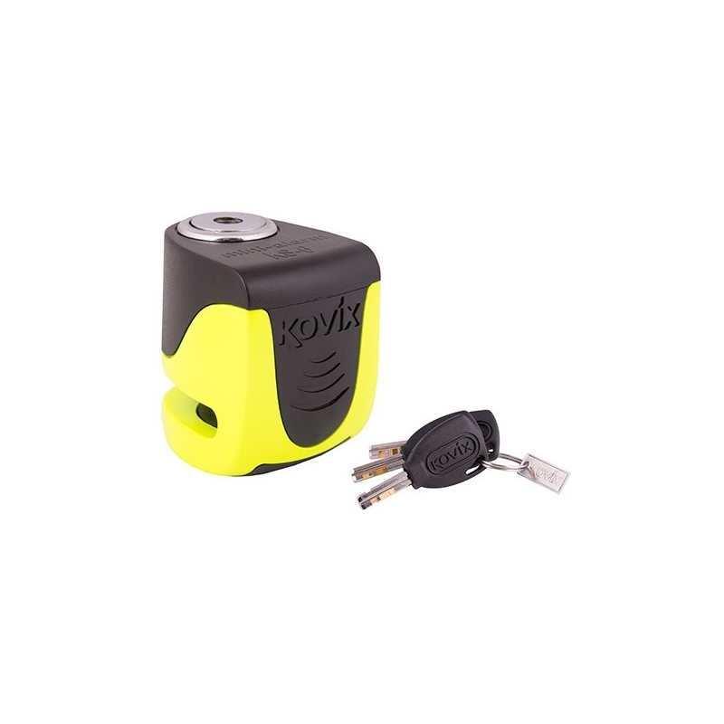 Blokada hamulca tarczowego z alarmem KOVIX KS6 fluo żółta