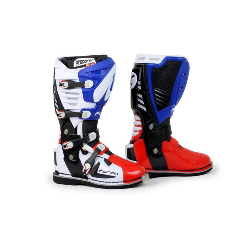Buty motocyklowe Forma Predator 2.0 biało-niebiesko-czerwone