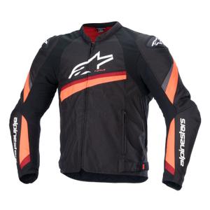 Kurtka motocyklowa Alpinestars T-GP PLUS R 4 w kolorze czarno-fluoczerwonym