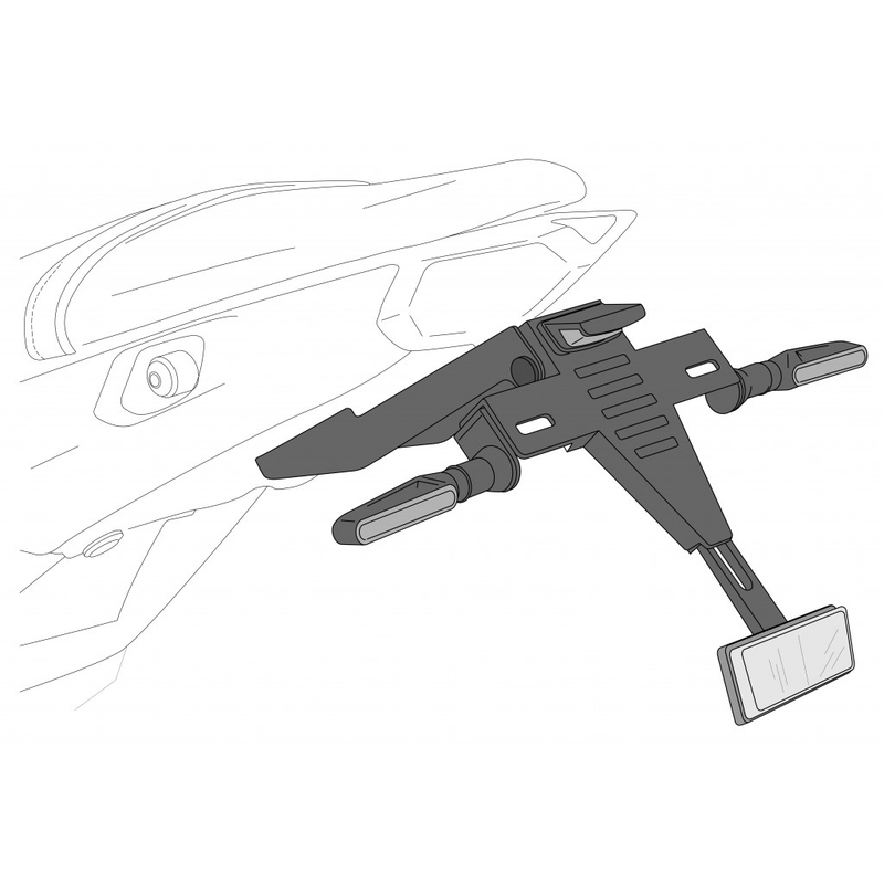 Adjustable license support PUIG black