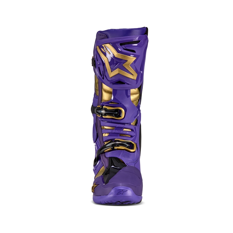 Buty motocyklowe Alpinestars Tech 10 Limited Edition Champ w kolorze fioletowo-złotym