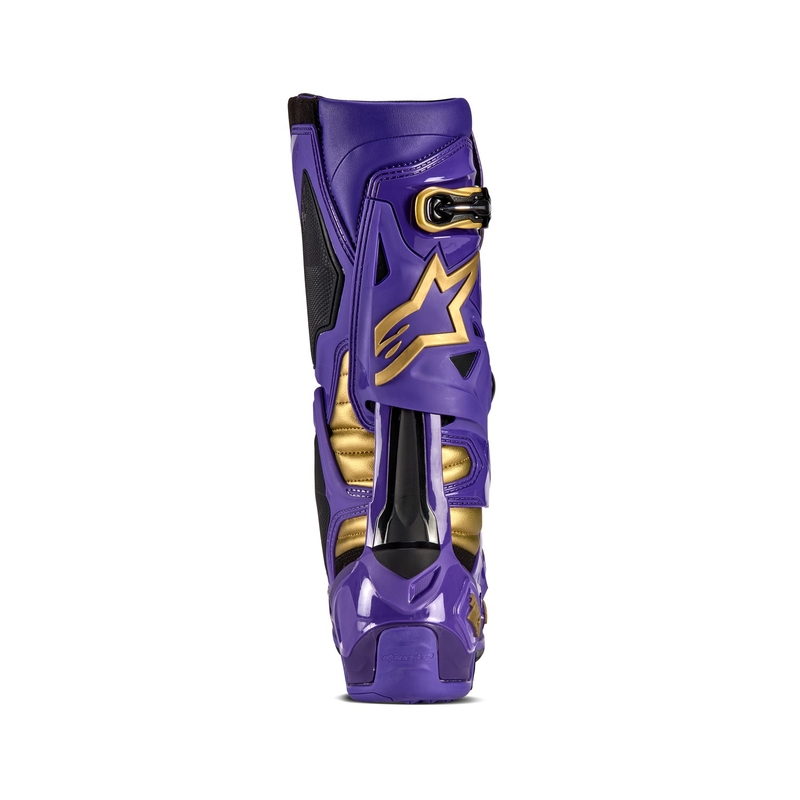 Buty motocyklowe Alpinestars Tech 10 Limited Edition Champ w kolorze fioletowo-złotym