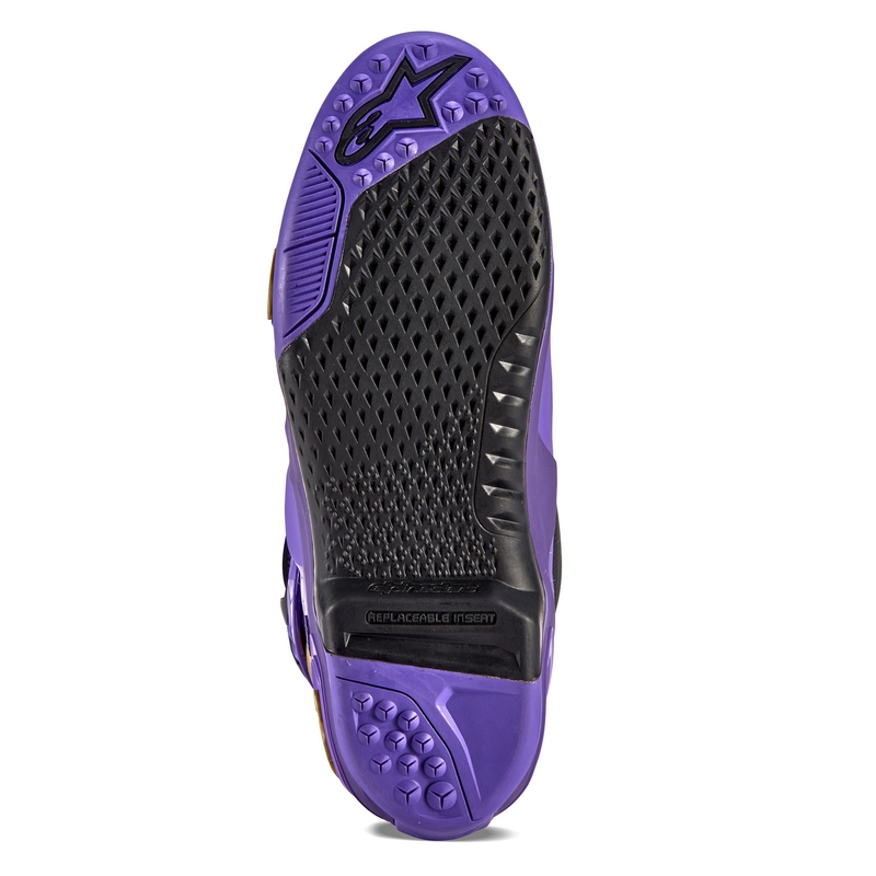 Buty motocyklowe Alpinestars Tech 10 Limited Edition Champ w kolorze fioletowo-złotym