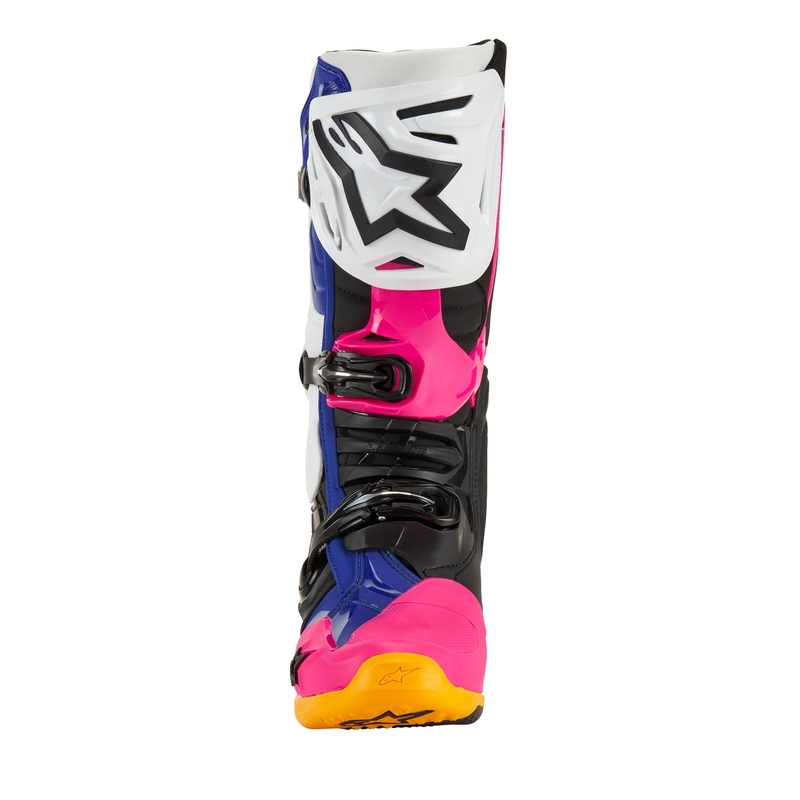 Buty motocyklowe Alpinestars Tech 10 Limited Edition Coast Biało-Granatowo-Różowo-Fluo Żółto-Pomarańczowo-Czarne
