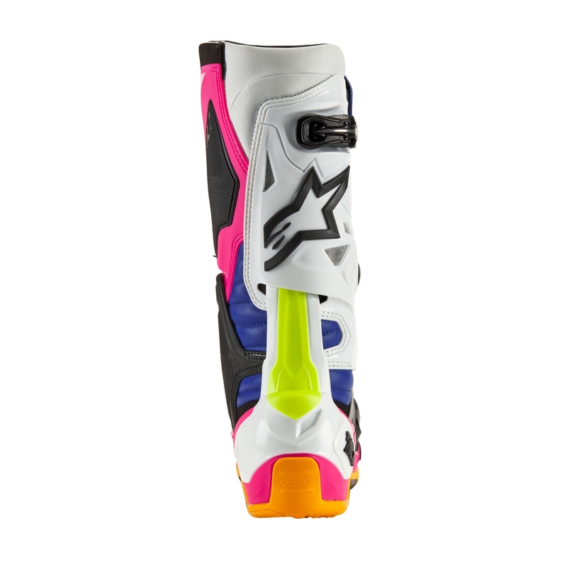 Buty motocyklowe Alpinestars Tech 10 Limited Edition Coast Biało-Granatowo-Różowo-Fluo Żółto-Pomarańczowo-Czarne